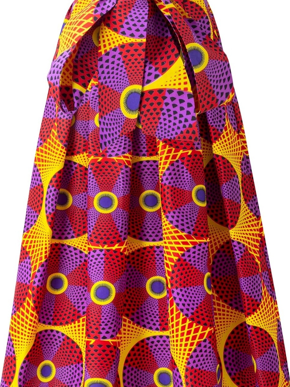 Bold Yellow, Purple & Red Geometric Maxi Skirt